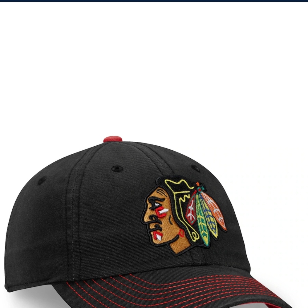 Black and Red Embroidered Cap